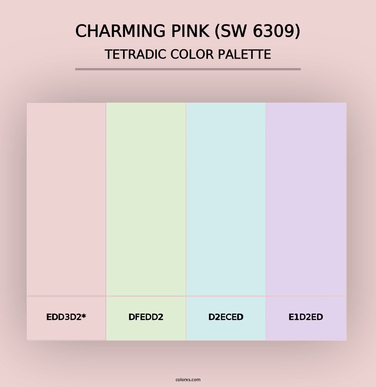 Charming Pink (SW 6309) - Tetradic Color Palette