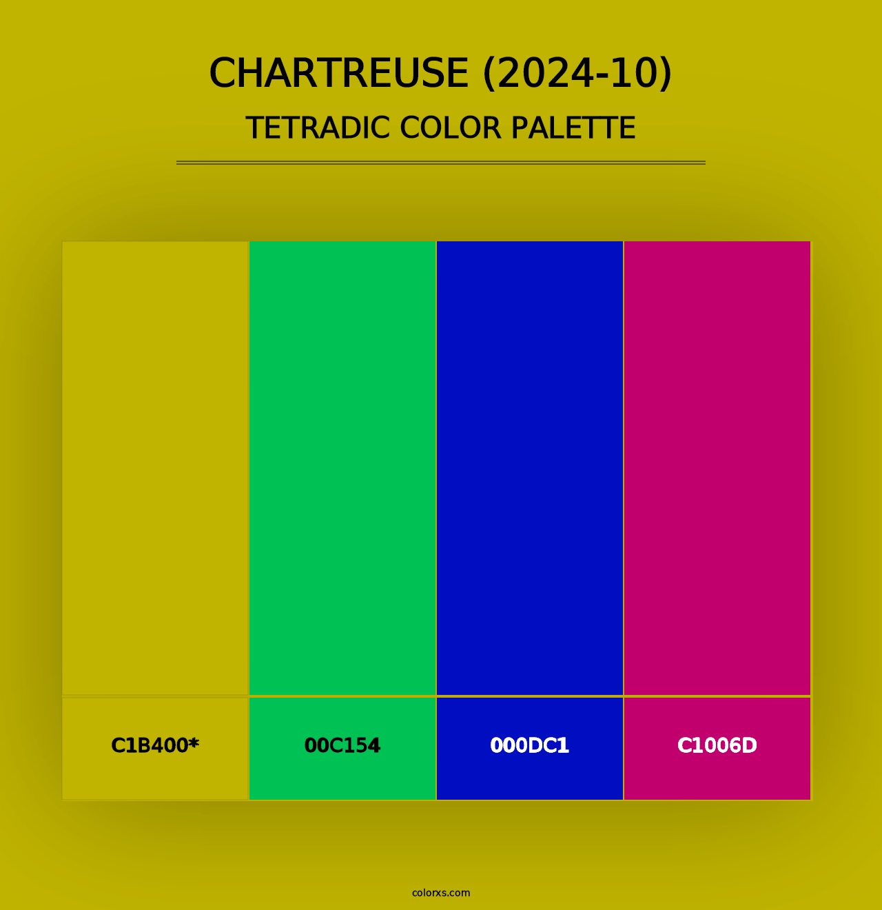 Chartreuse (2024-10) - Tetradic Color Palette