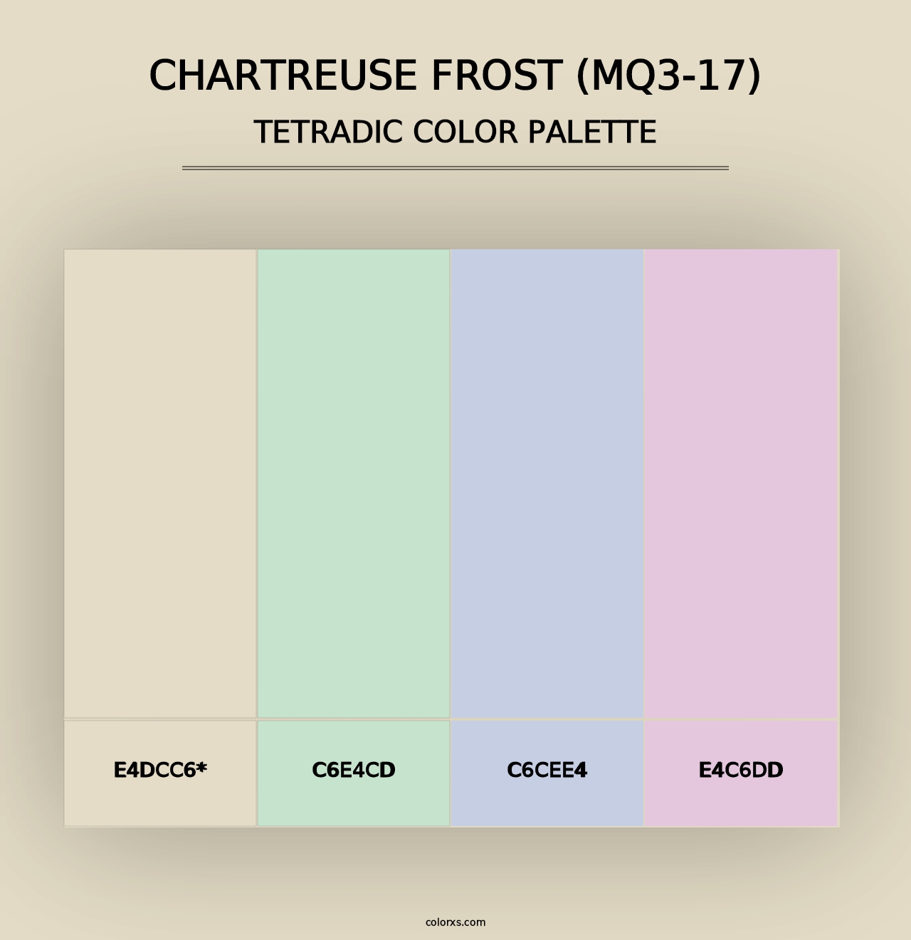 Chartreuse Frost (MQ3-17) - Tetradic Color Palette