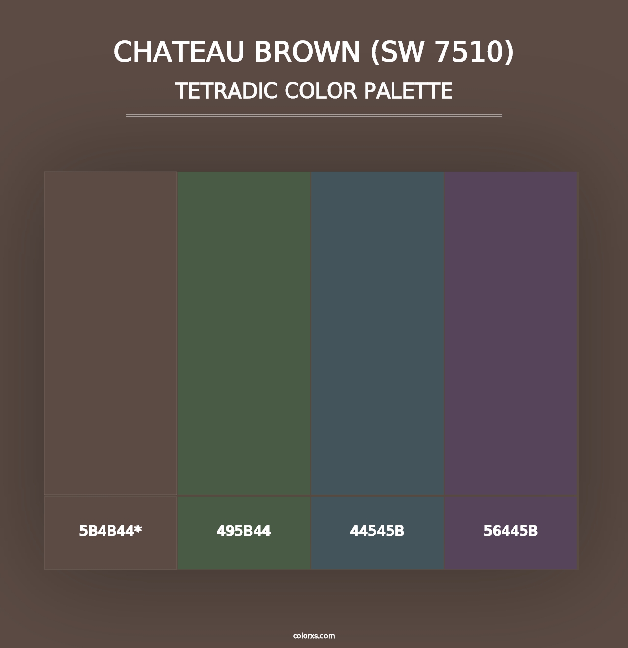 Chateau Brown (SW 7510) - Tetradic Color Palette