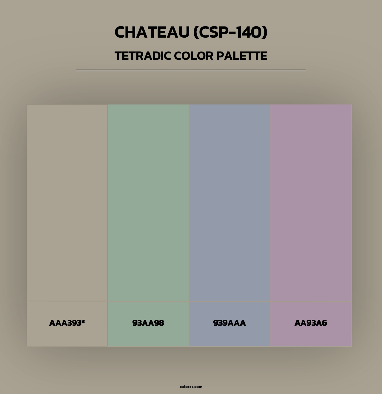 Chateau (CSP-140) - Tetradic Color Palette