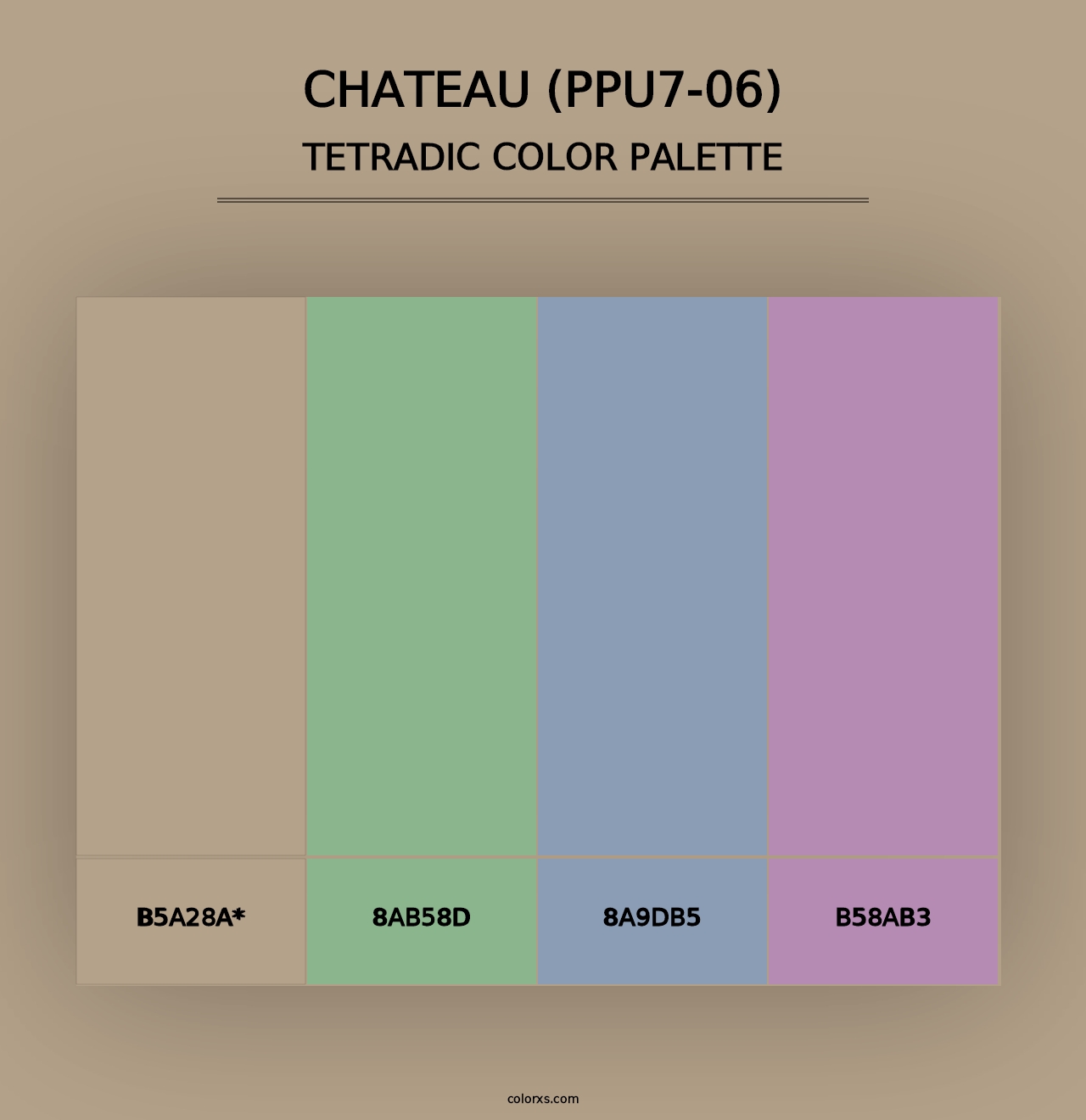 Chateau (PPU7-06) - Tetradic Color Palette