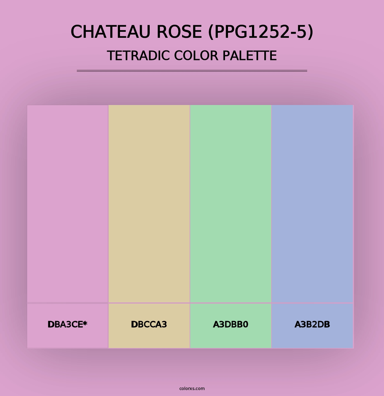 Chateau Rose (PPG1252-5) - Tetradic Color Palette