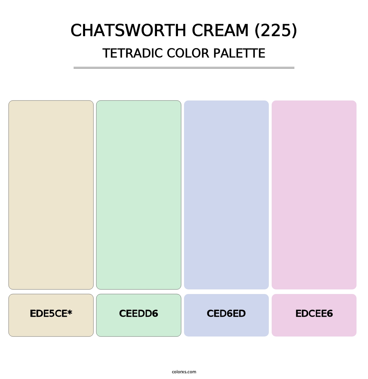 Chatsworth Cream (225) - Tetradic Color Palette