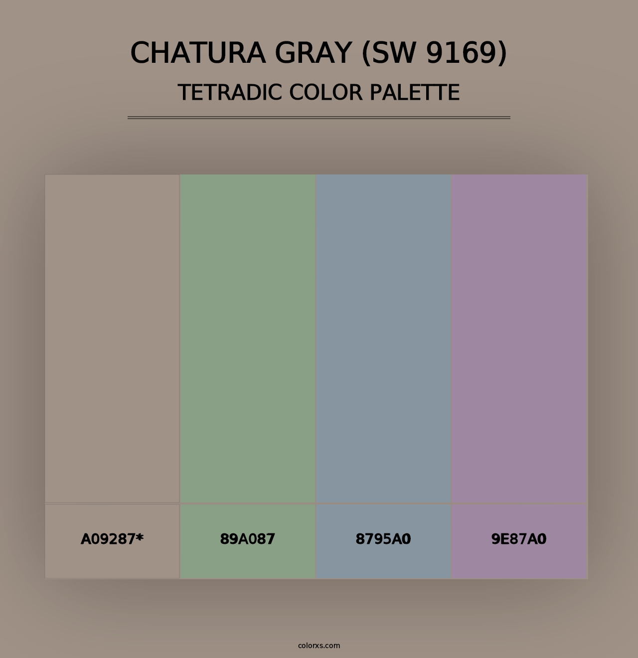 Chatura Gray (SW 9169) - Tetradic Color Palette