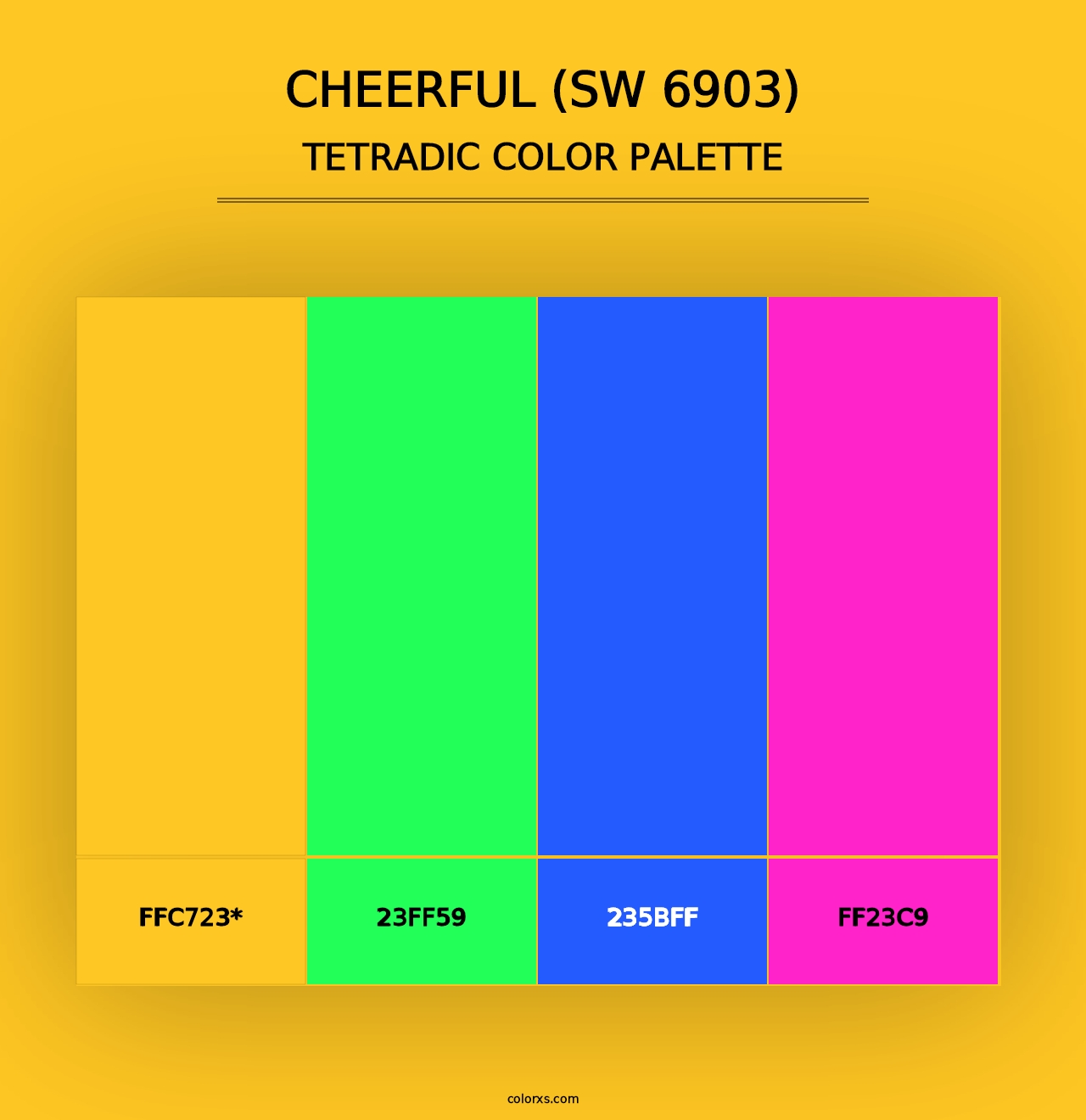 Cheerful (SW 6903) - Tetradic Color Palette