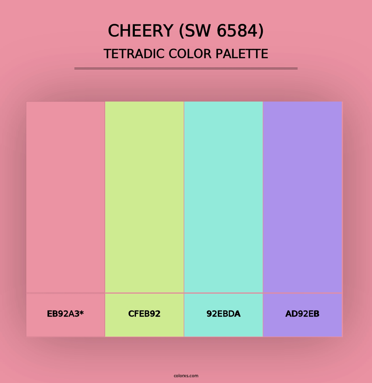 Cheery (SW 6584) - Tetradic Color Palette