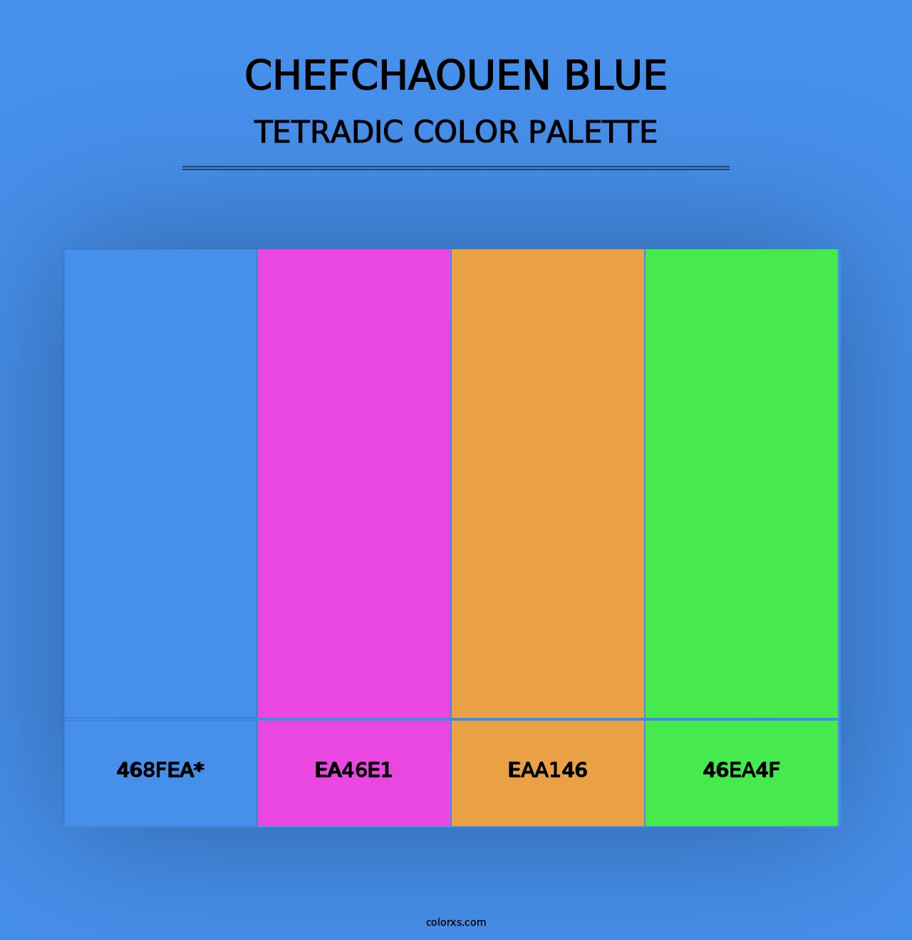 Chefchaouen Blue - Tetradic Color Palette