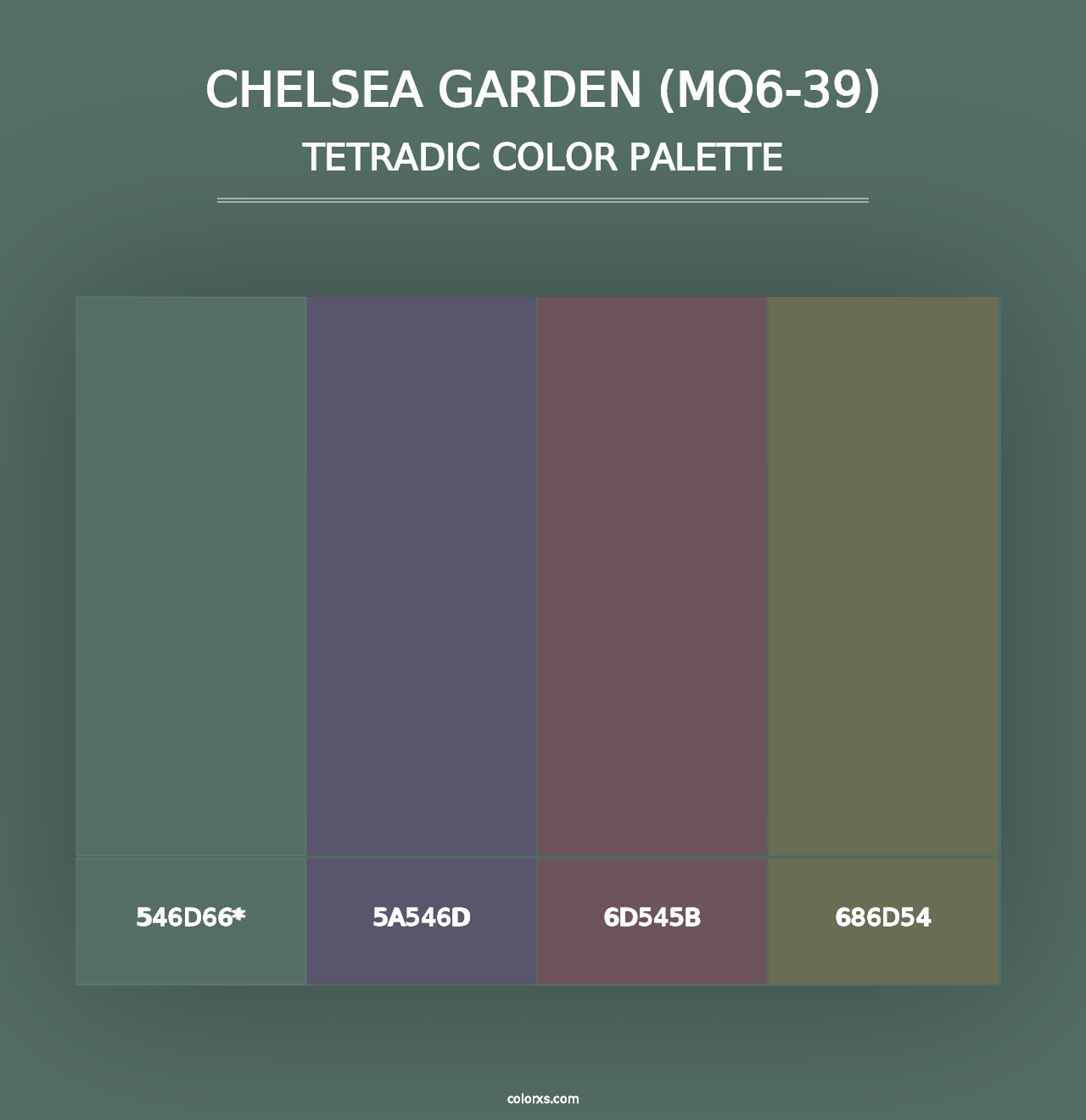 Chelsea Garden (MQ6-39) - Tetradic Color Palette