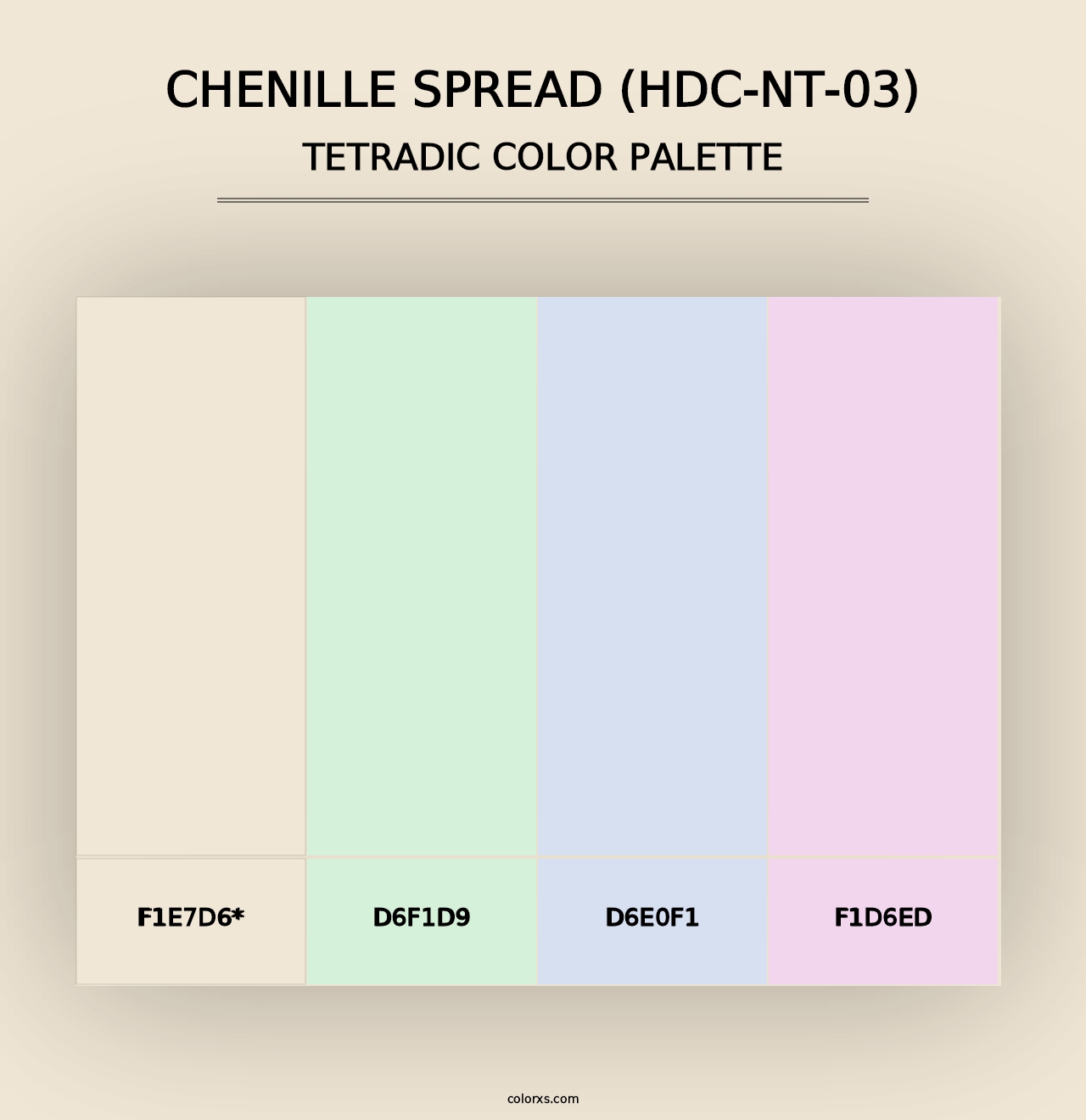 Chenille Spread (HDC-NT-03) - Tetradic Color Palette