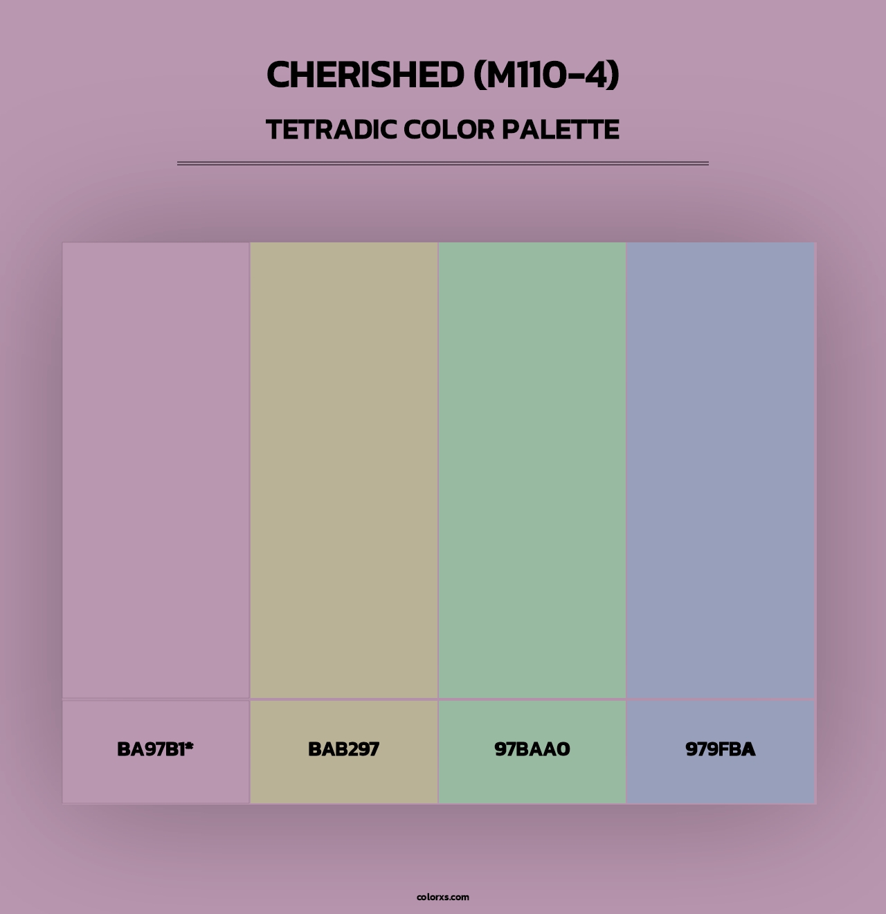 Cherished (M110-4) - Tetradic Color Palette