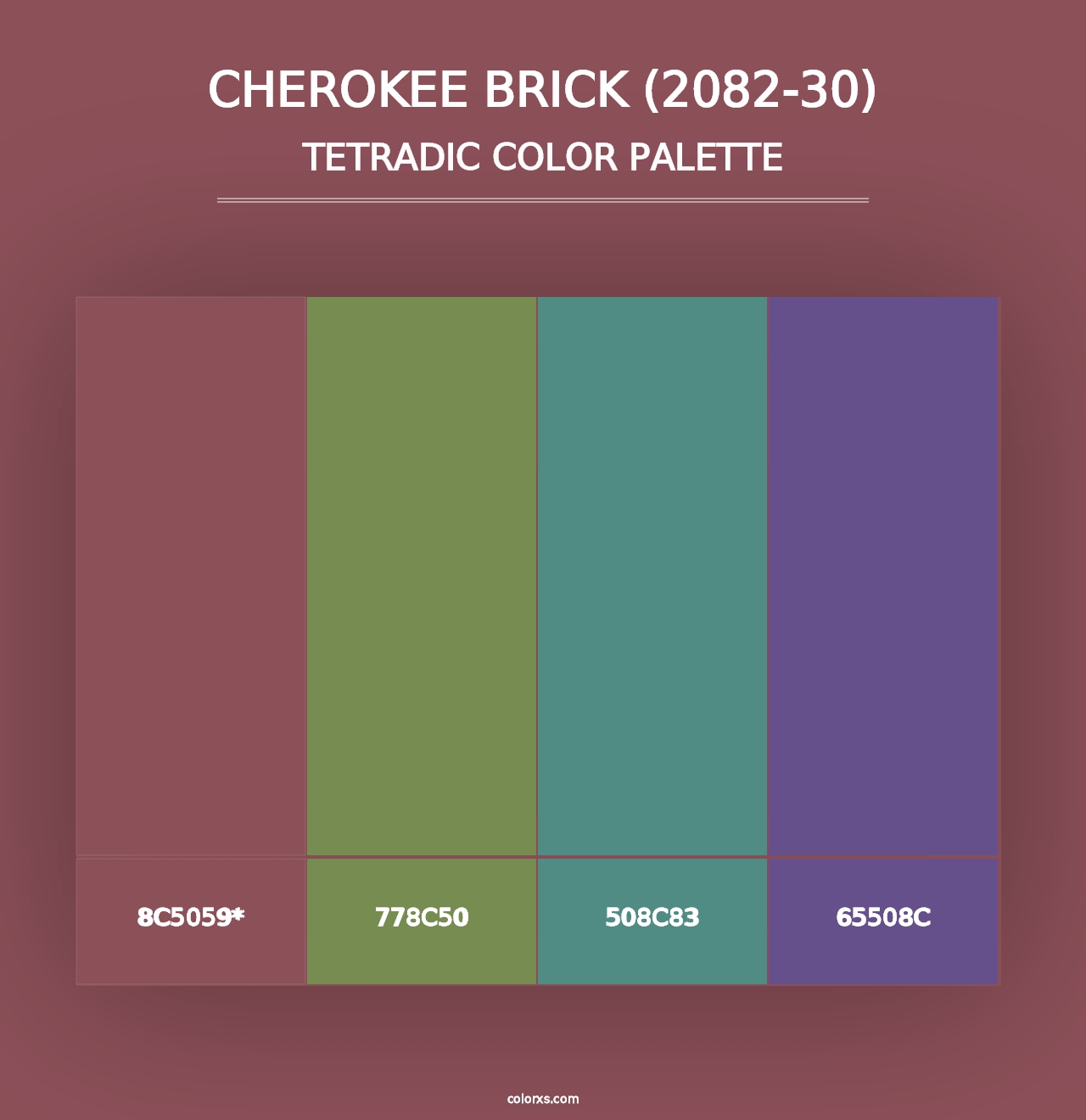 Cherokee Brick (2082-30) - Tetradic Color Palette