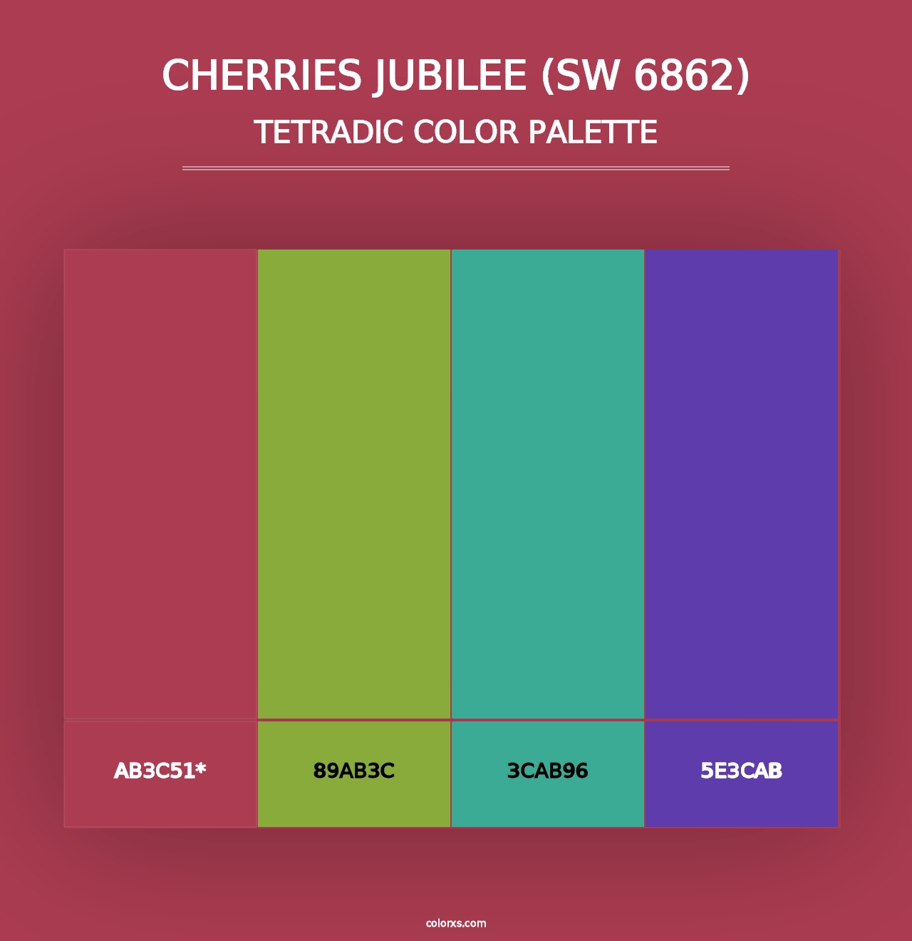 Cherries Jubilee (SW 6862) - Tetradic Color Palette