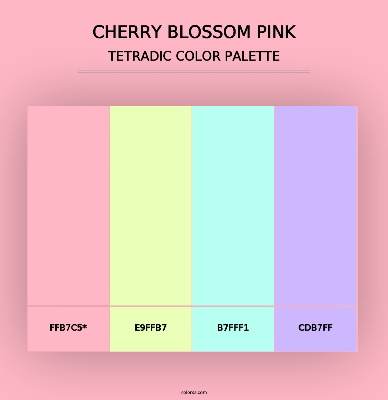 Cherry Blossom Pink - Tetradic Color Palette