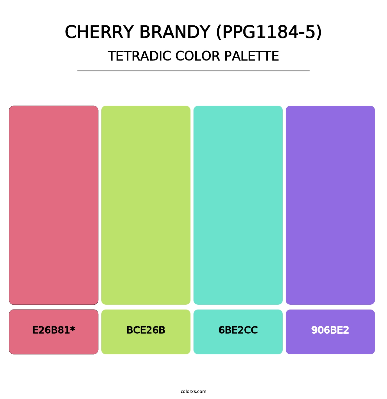 Cherry Brandy (PPG1184-5) - Tetradic Color Palette