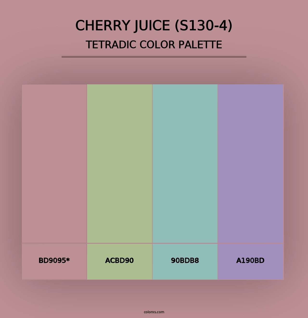 Cherry Juice (S130-4) - Tetradic Color Palette