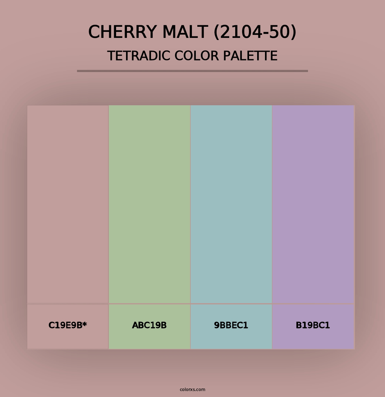 Cherry Malt (2104-50) - Tetradic Color Palette