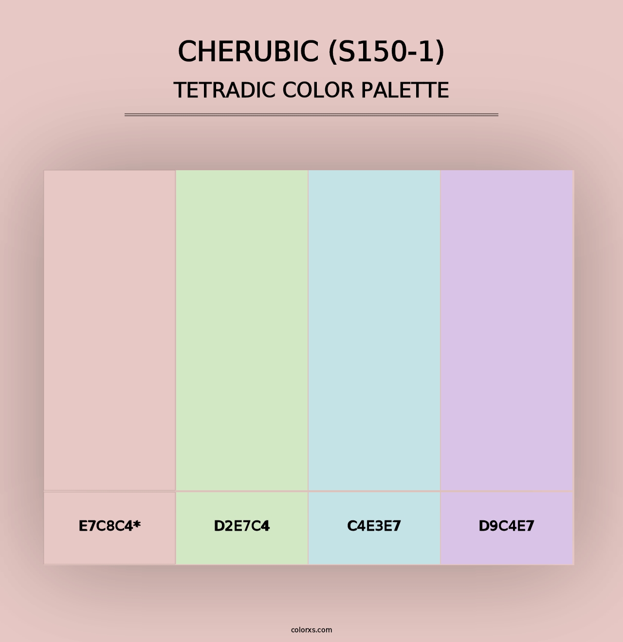 Cherubic (S150-1) - Tetradic Color Palette