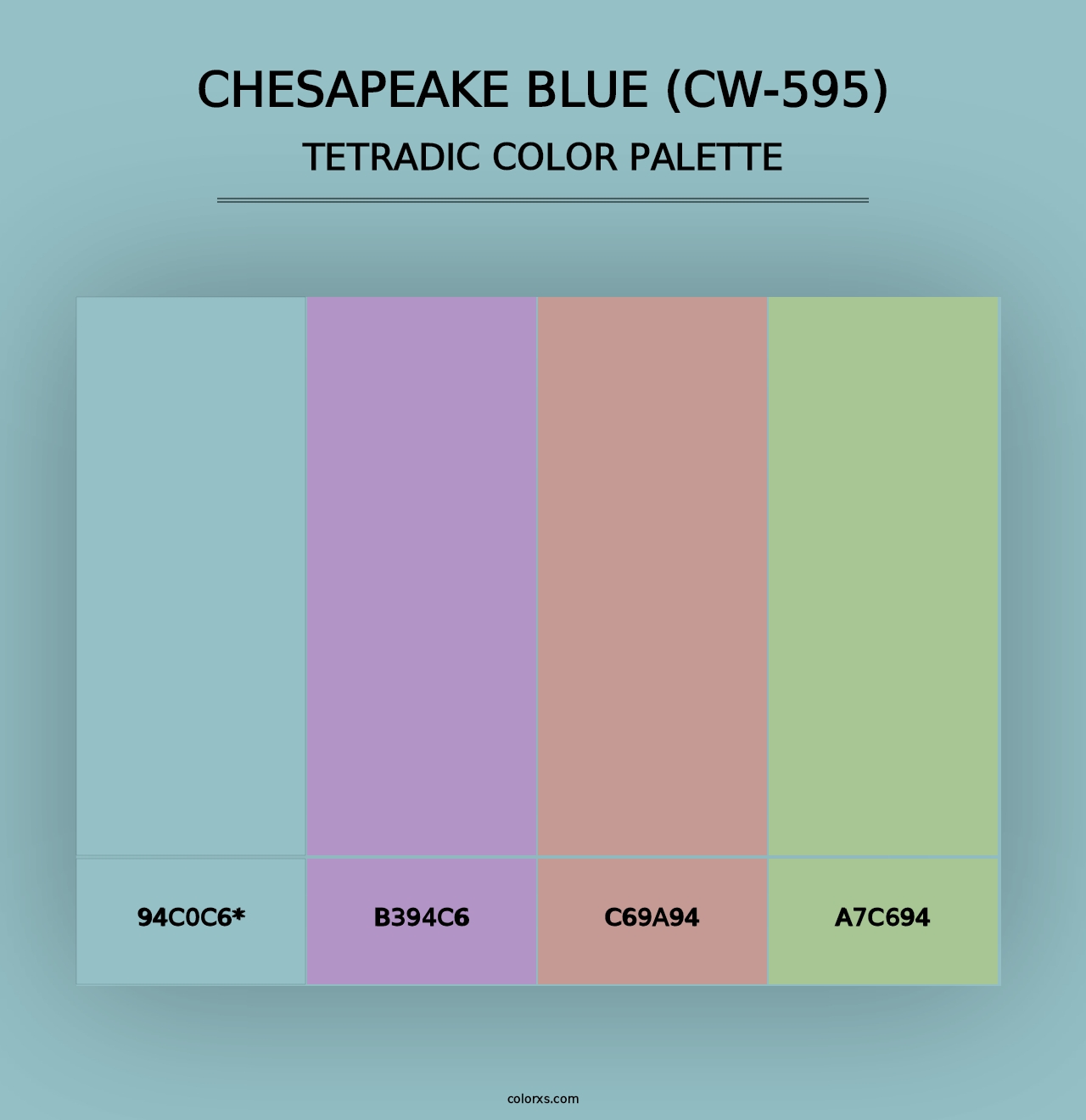 Chesapeake Blue (CW-595) - Tetradic Color Palette