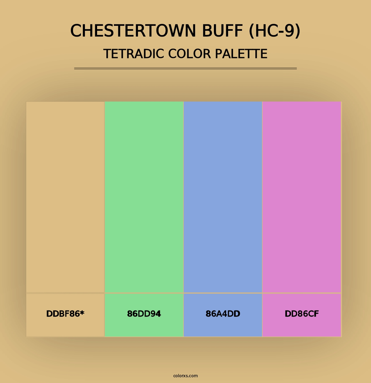 Chestertown Buff (HC-9) - Tetradic Color Palette