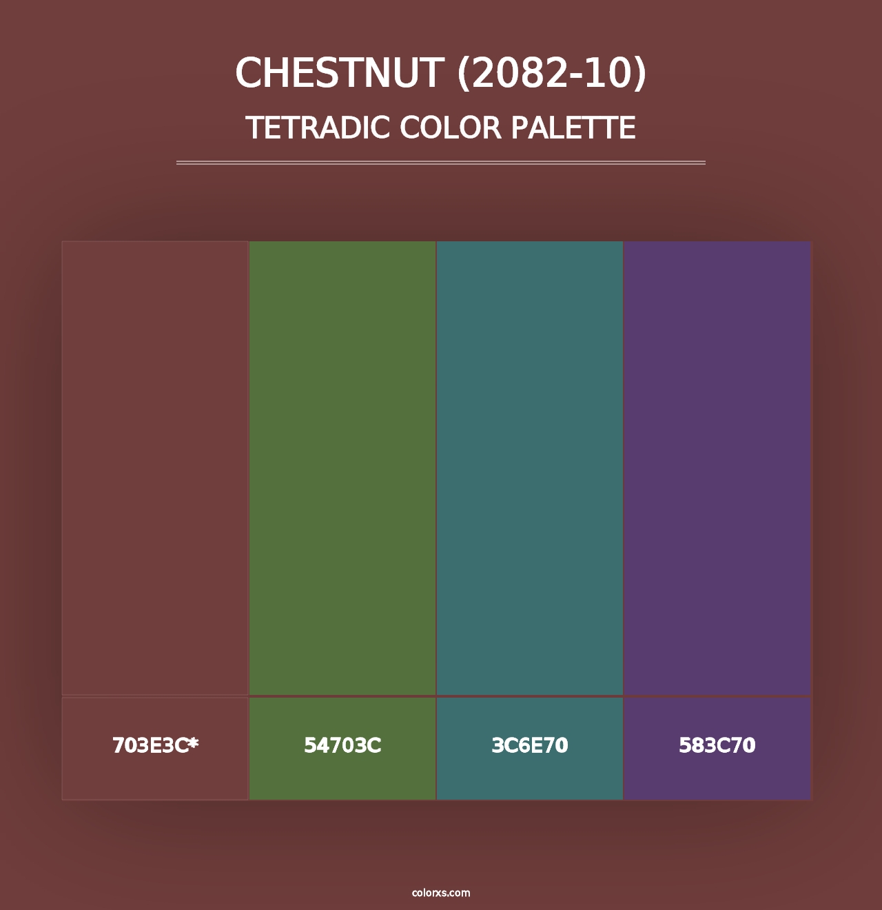 Chestnut (2082-10) - Tetradic Color Palette