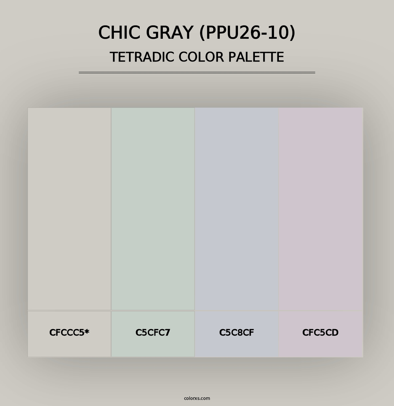 Chic Gray (PPU26-10) - Tetradic Color Palette