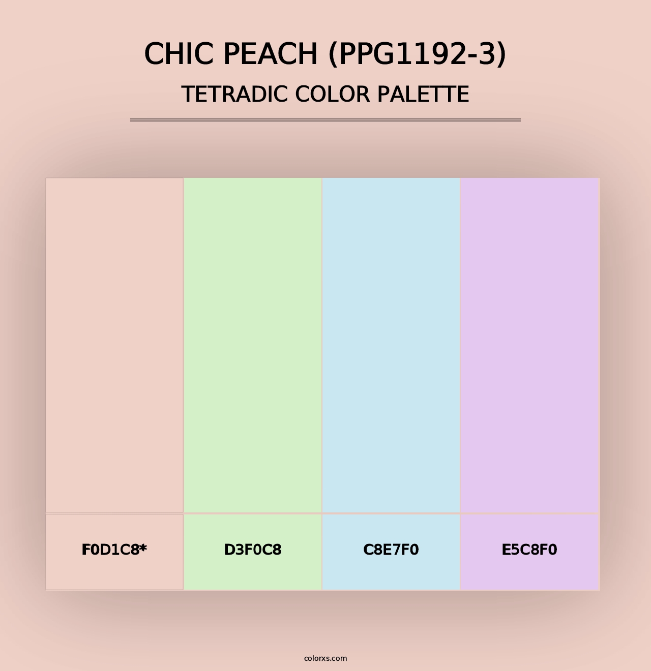 Chic Peach (PPG1192-3) - Tetradic Color Palette