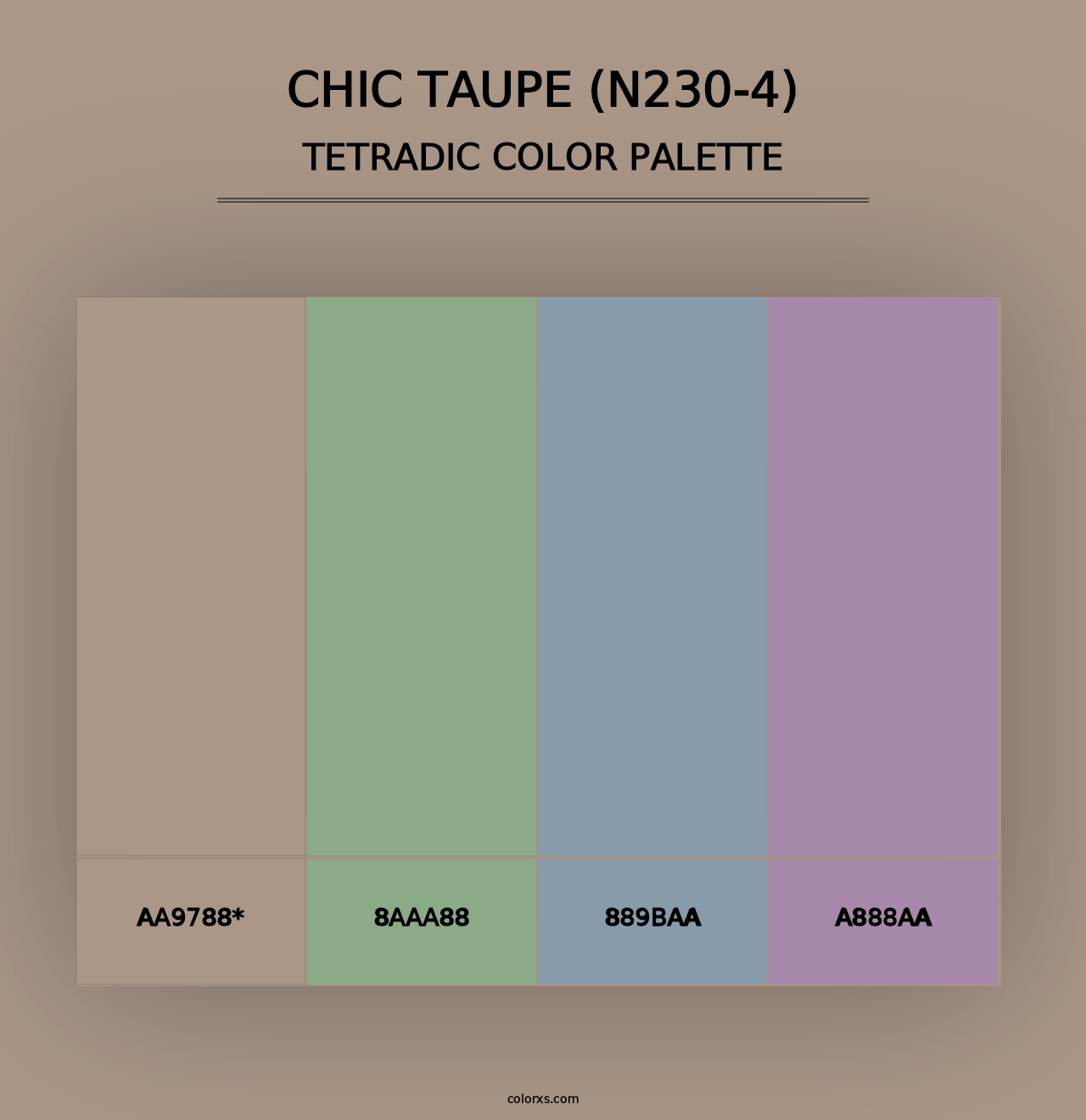 Chic Taupe (N230-4) - Tetradic Color Palette