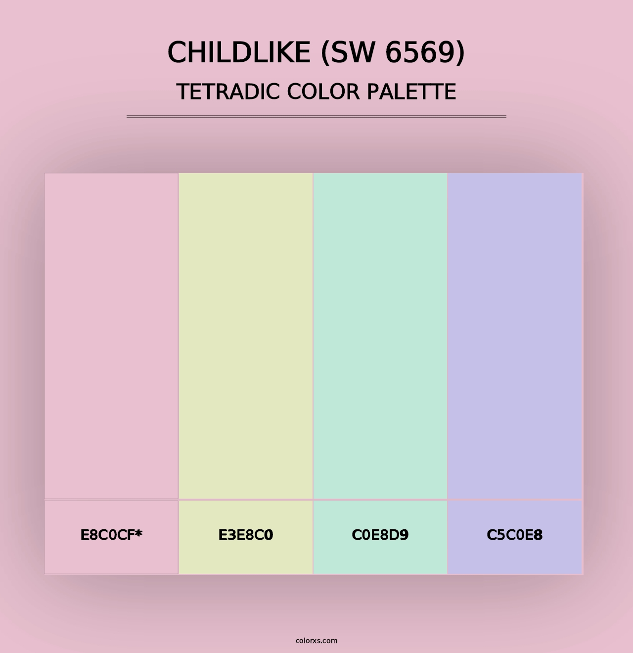 Childlike (SW 6569) - Tetradic Color Palette