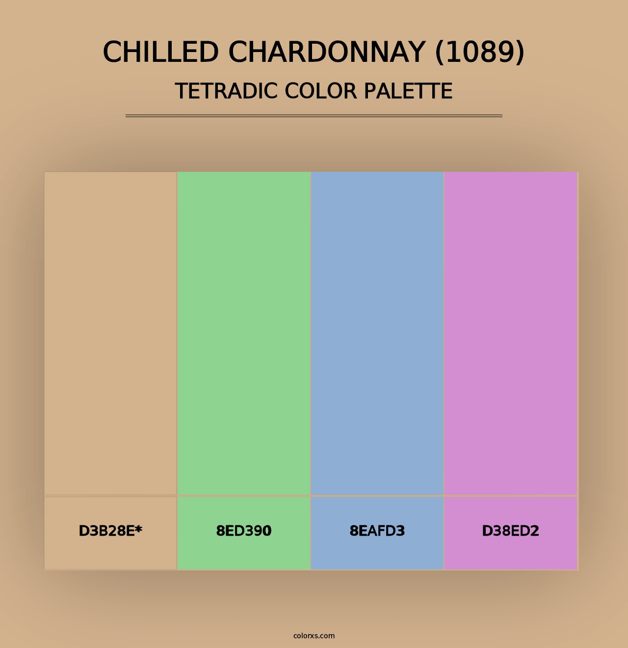 Chilled Chardonnay (1089) - Tetradic Color Palette