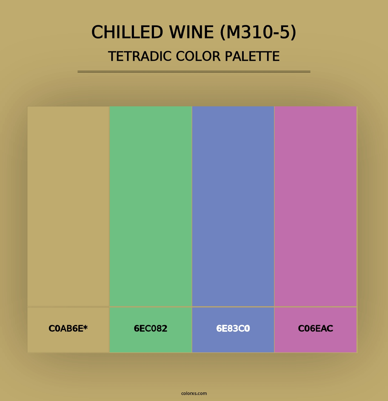 Chilled Wine (M310-5) - Tetradic Color Palette