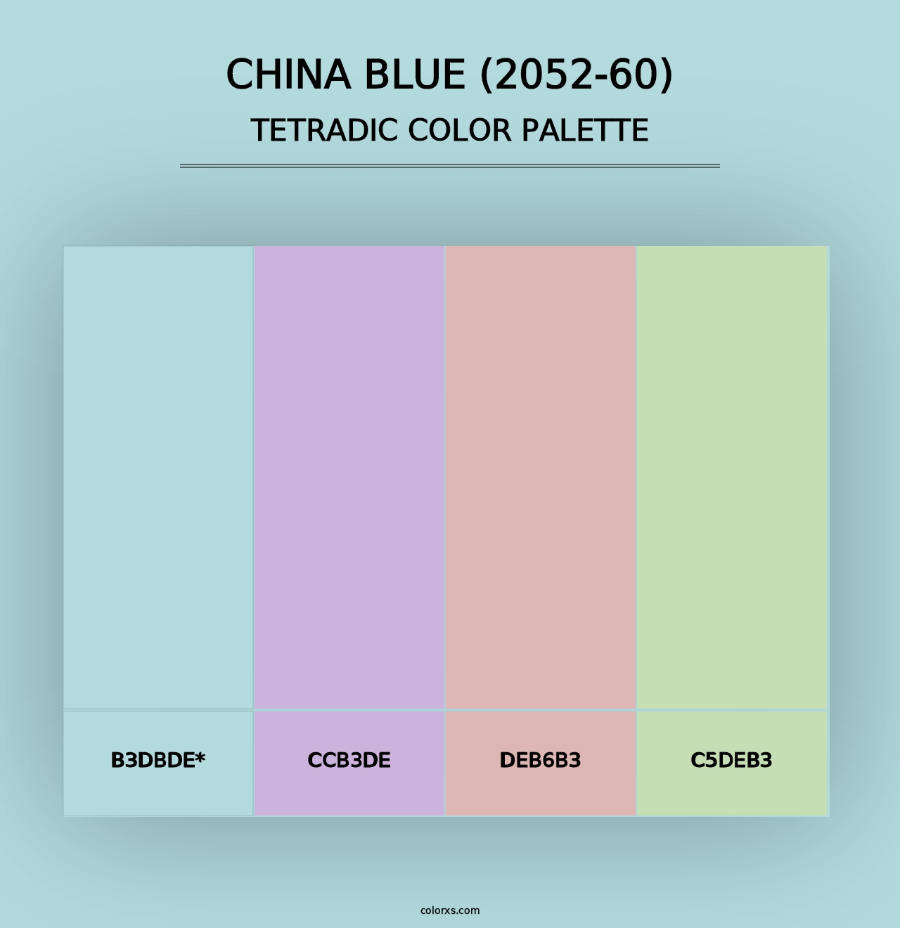 China Blue (2052-60) - Tetradic Color Palette