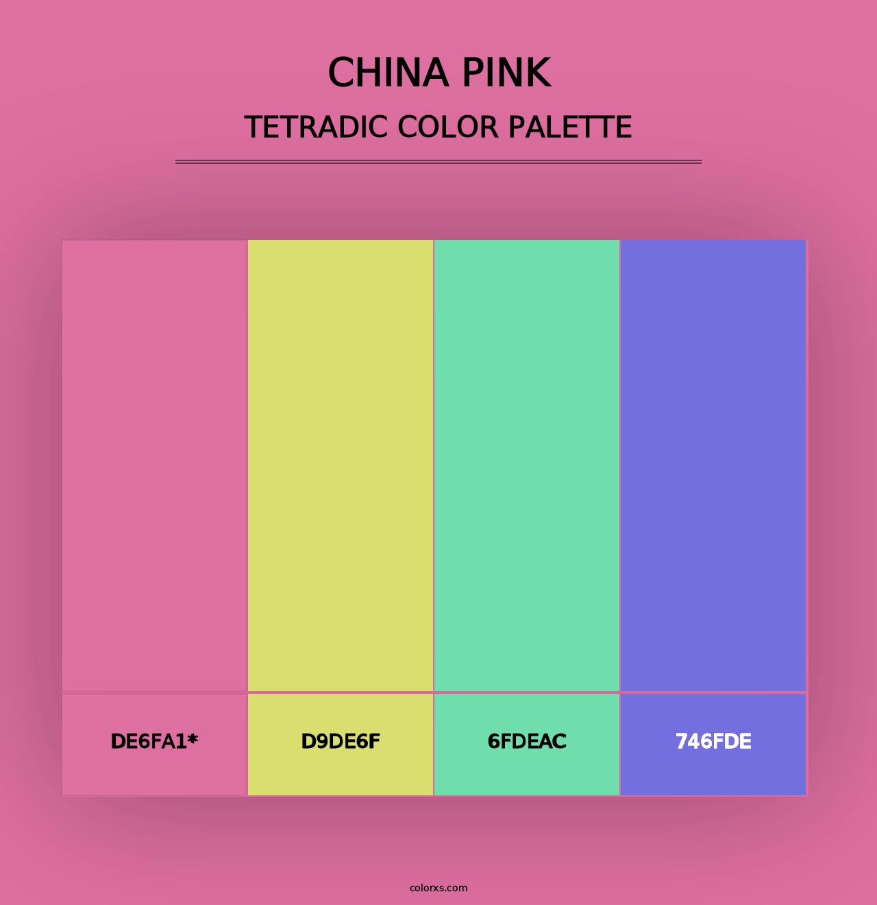 China Pink - Tetradic Color Palette