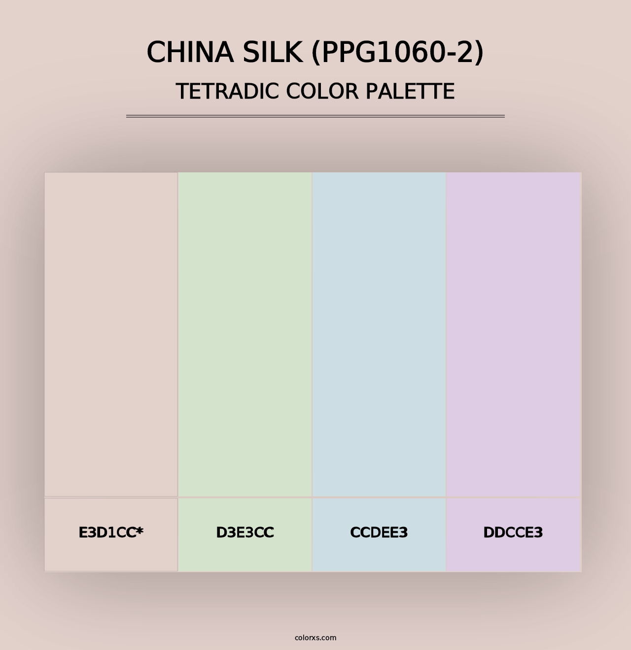 China Silk (PPG1060-2) - Tetradic Color Palette