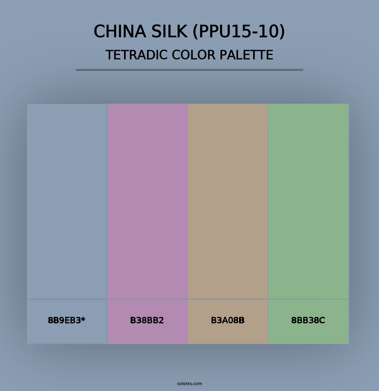 China Silk (PPU15-10) - Tetradic Color Palette