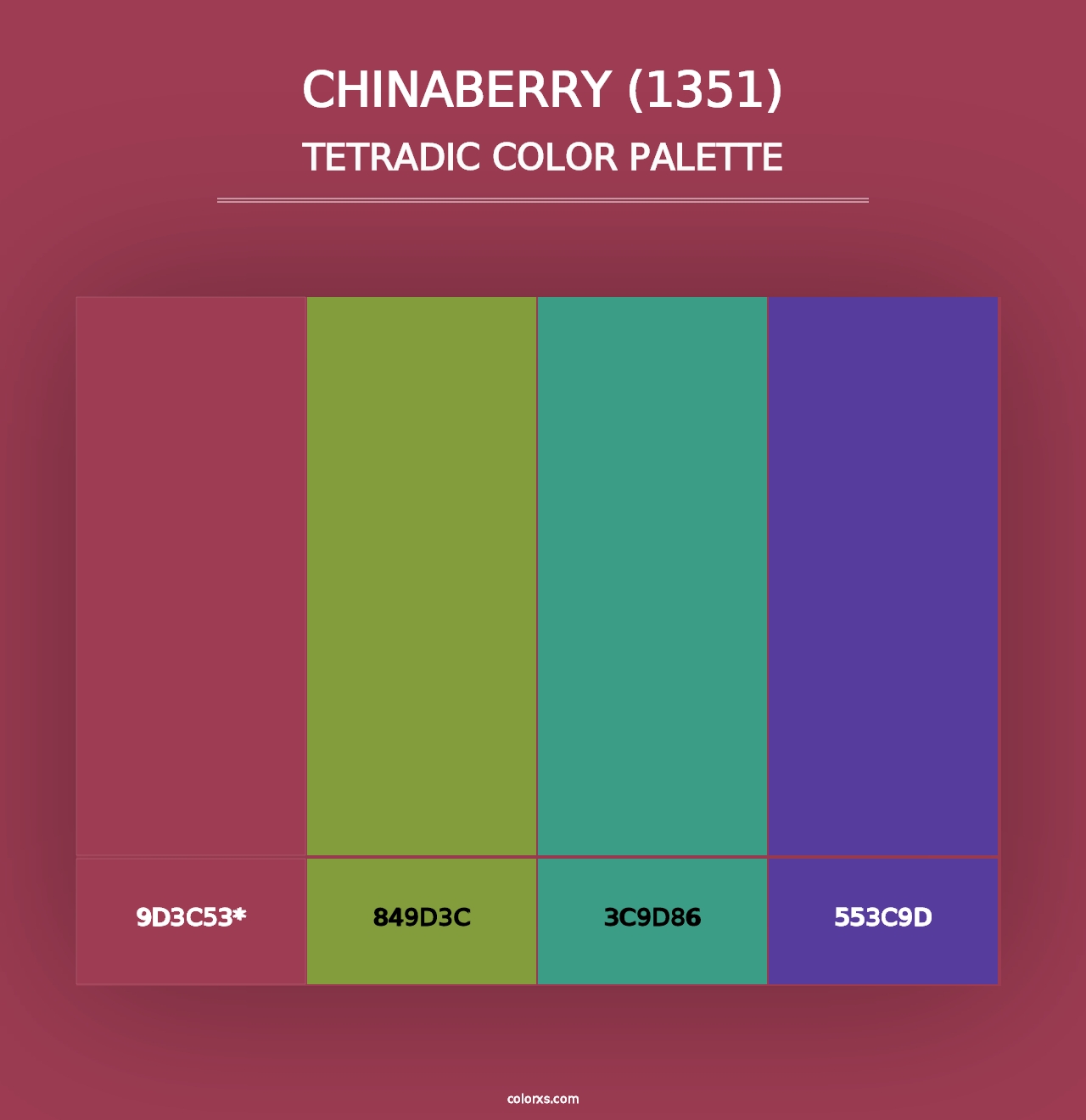 Chinaberry (1351) - Tetradic Color Palette