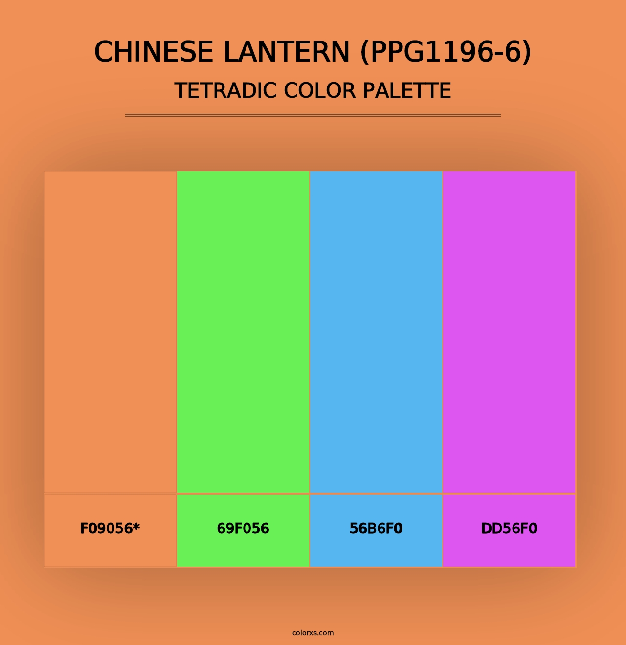 Chinese Lantern (PPG1196-6) - Tetradic Color Palette