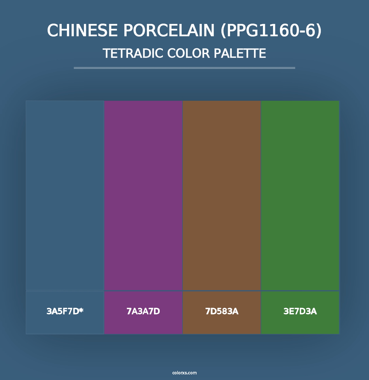 Chinese Porcelain (PPG1160-6) - Tetradic Color Palette