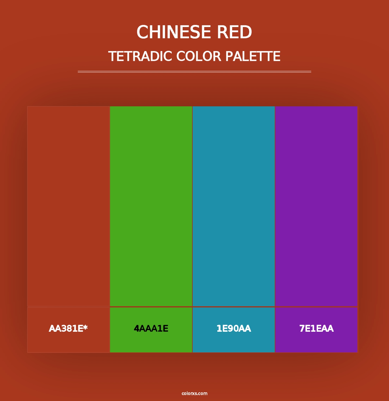 Chinese Red - Tetradic Color Palette