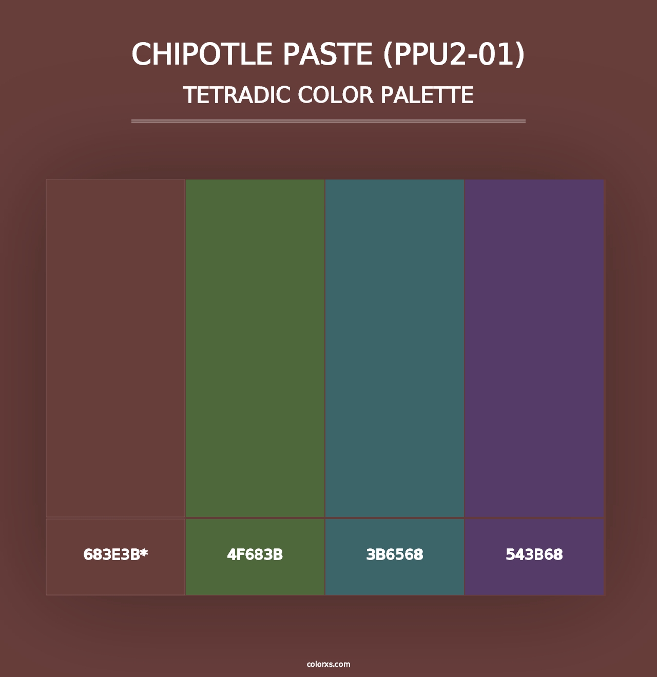 Chipotle Paste (PPU2-01) - Tetradic Color Palette