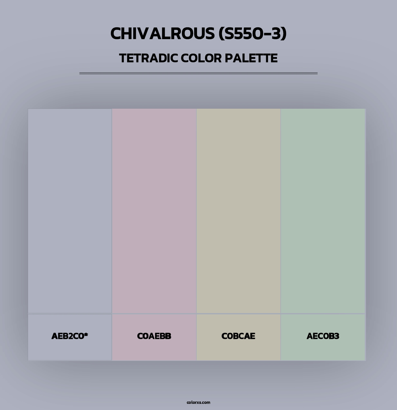 Chivalrous (S550-3) - Tetradic Color Palette