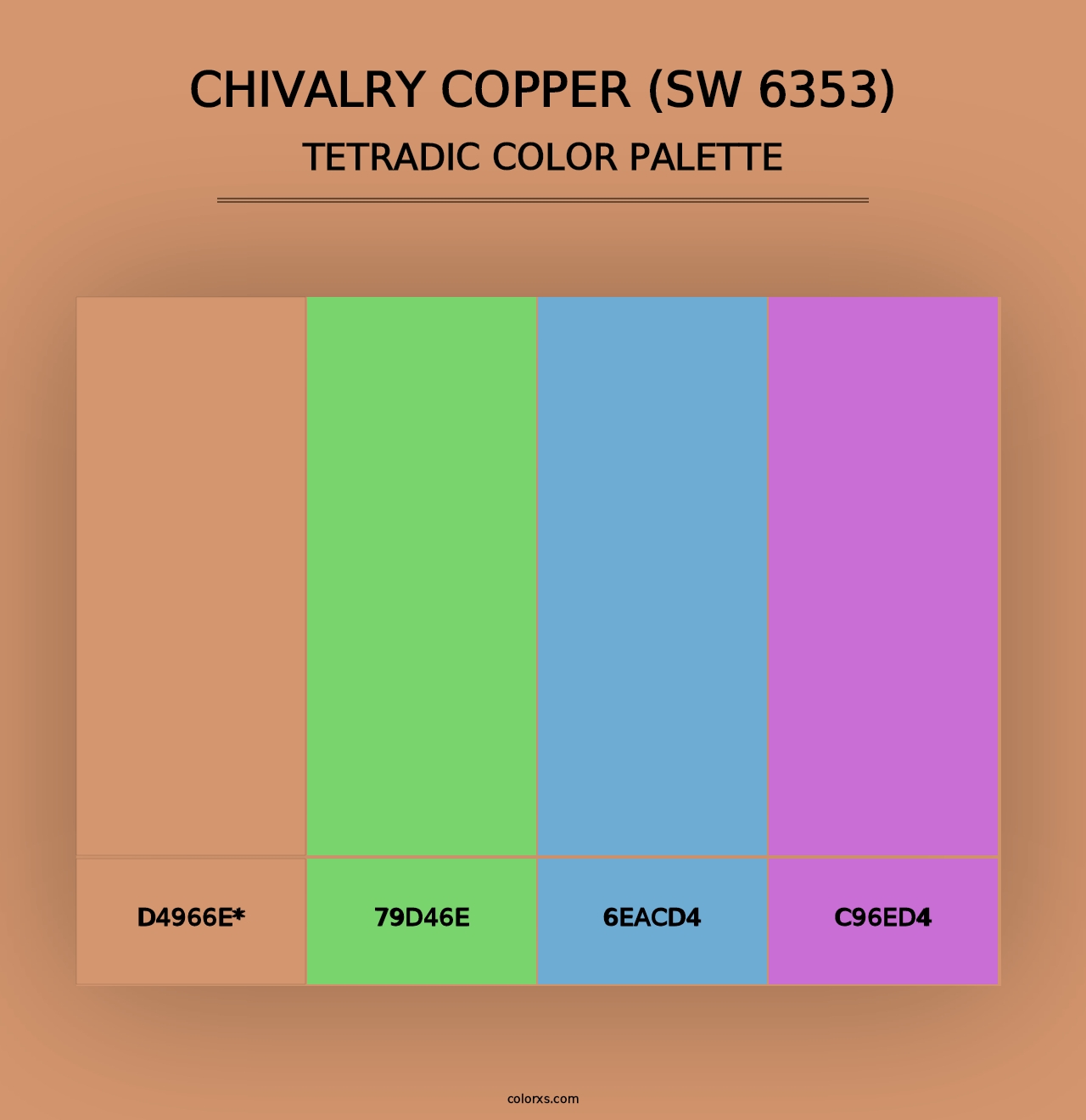 Chivalry Copper (SW 6353) - Tetradic Color Palette