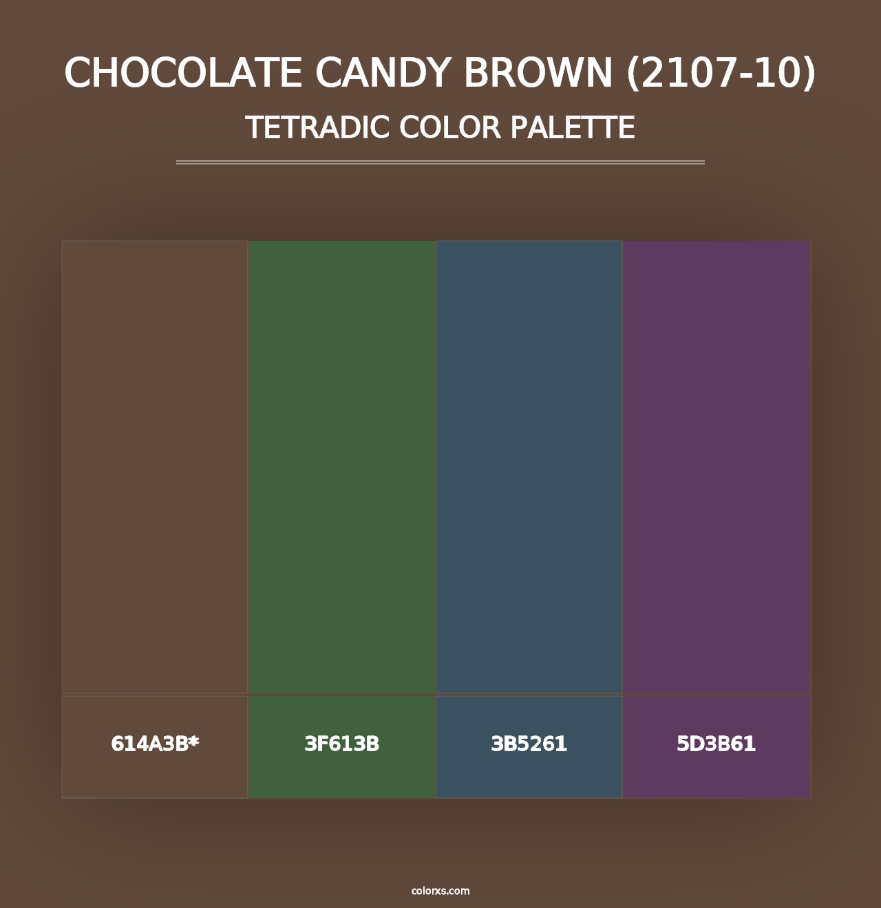 Chocolate Candy Brown (2107-10) - Tetradic Color Palette