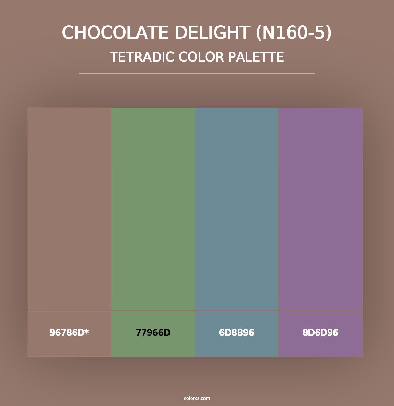 Chocolate Delight (N160-5) - Tetradic Color Palette