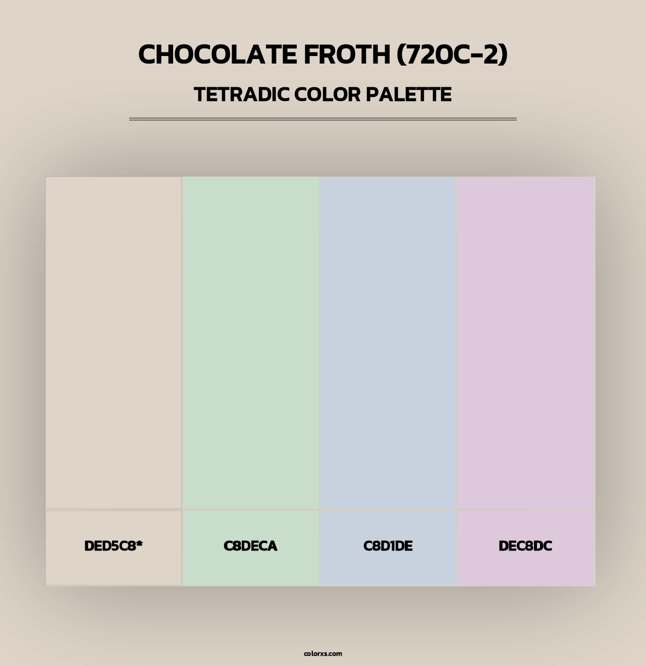 Chocolate Froth (720C-2) - Tetradic Color Palette