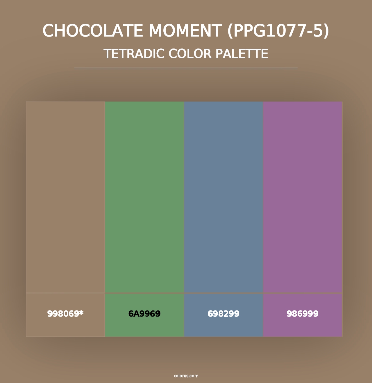 Chocolate Moment (PPG1077-5) - Tetradic Color Palette