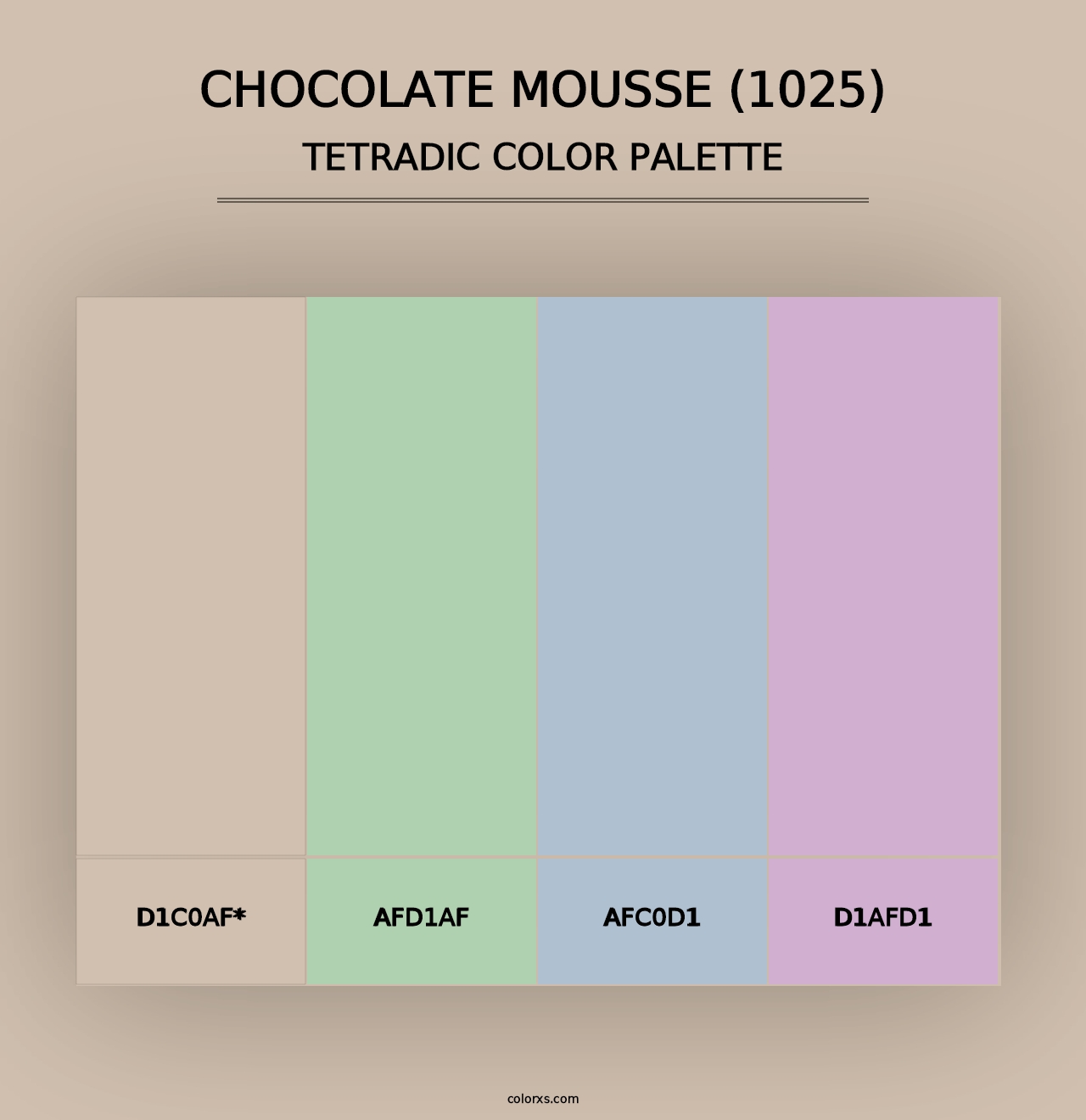 Chocolate Mousse (1025) - Tetradic Color Palette