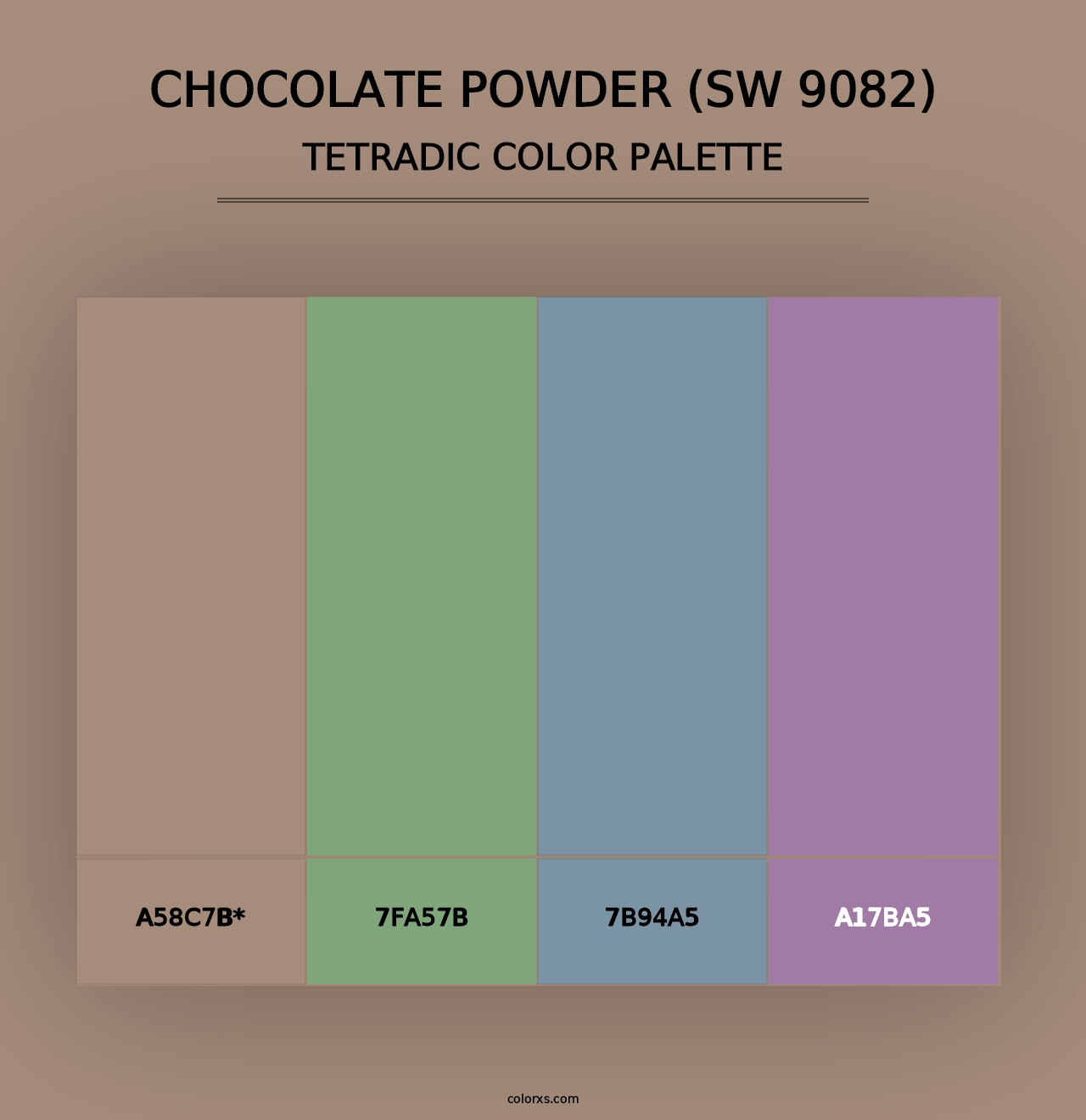 Chocolate Powder (SW 9082) - Tetradic Color Palette