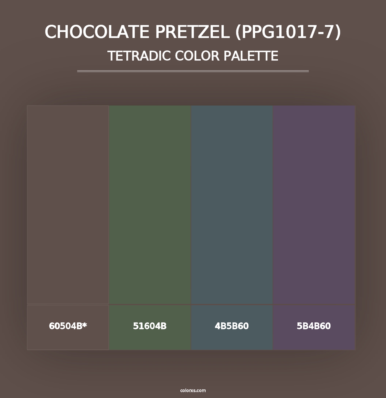 Chocolate Pretzel (PPG1017-7) - Tetradic Color Palette