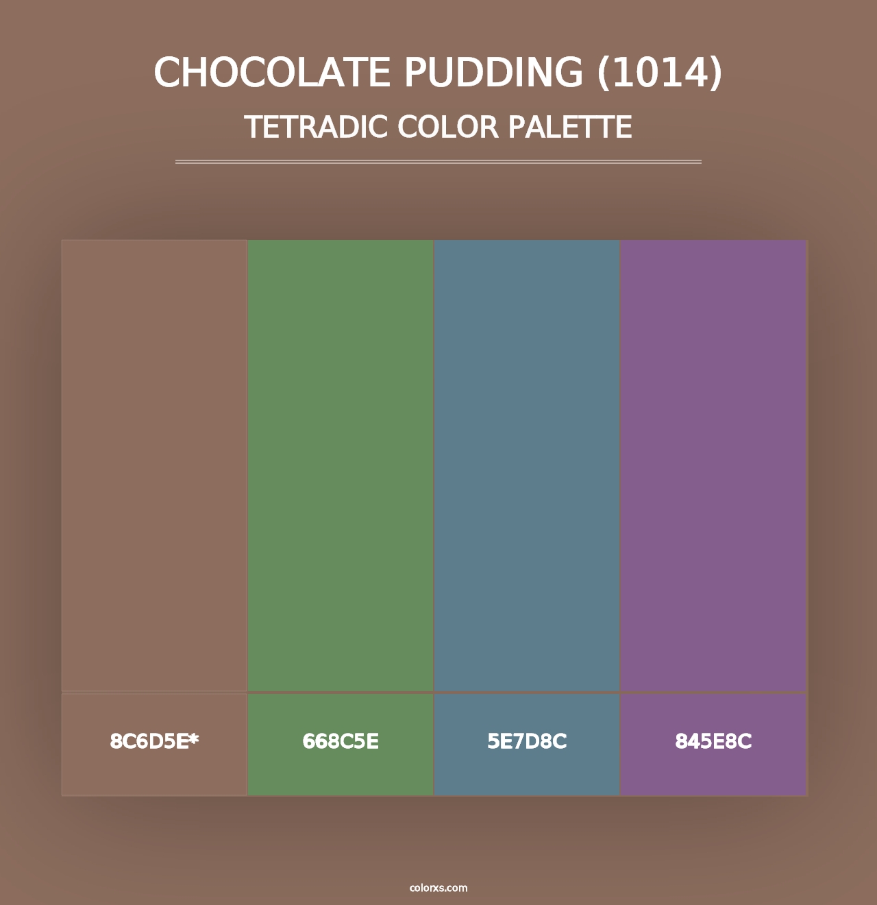 Chocolate Pudding (1014) - Tetradic Color Palette